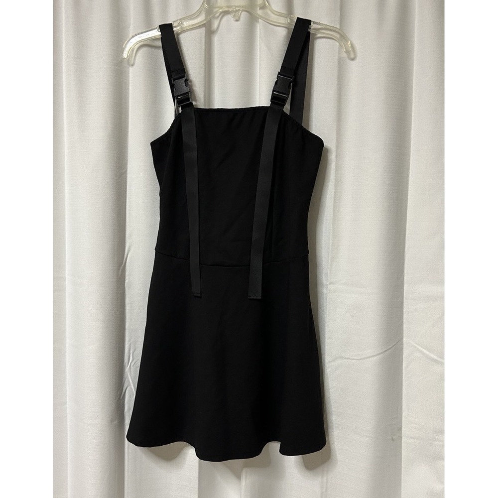 Dolls Kill Current Mood Black Straps Dress M Whimsigoth Grunge Goth